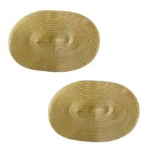 Jogo Americano Oval Requinte Bege 45 cm - 2 Peças