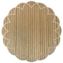 Jogo Americano Palha Natural 40cm C/ Bordado Cru Mod.2 Jogo Americano Palha Natural 40cm C/ Bordado Cru Mod.2