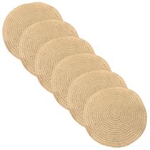 Jogo Americano para 6 Lugares Redondo em Poliéster 38cm