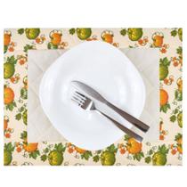 Jogo Americano Para Mesa De Jantar Dupla Face Algodão Estampas Exclusivas Kit 04 Peças Mesa Posta