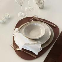 Jogo Americano Para Mesa Jantar Posta 6 Lugares - Caramelo