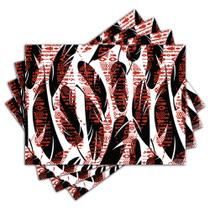 Jogo Americano - Penas com 4 peças - 1141Jo Jogo Americano - Penas com 4 peças - 1141Jo