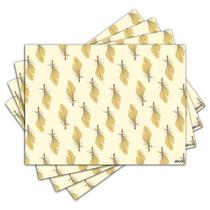 Jogo Americano - Penas com 4 peças - 635Jo Jogo Americano - Penas com 4 peças - 635Jo