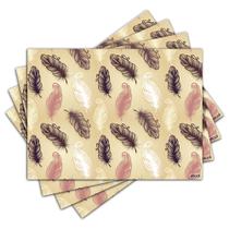 Jogo Americano - Penas com 4 peças - 706Jo Jogo Americano - Penas com 4 peças - 706Jo