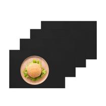 Jogo Americano Preto Lugar Dupla Face Profissional 4un