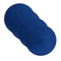 Jogo Americano PVC Manaus 38cm Redondo 4 Peças Azul - Niazitex