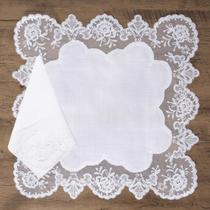 Jogo Americano Quadrado Com Guardanapo Branco Renda Rafimex Jogo Americano Quadrado Com Guardanapo Branco Renda Rafimex