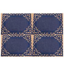 Jogo Americano Rechilie 4 Unidades Marinho 30X45Cm