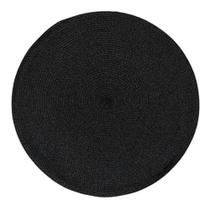 Jogo Americano Redondo 38Cm Preto 6 Unidades