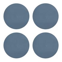 Jogo Americano Redondo 4 Unidades 38Cm Azul