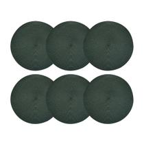 Jogo Americano Redondo 6 Lugares Fresno Espiral Verde Militar Sousplat PP 39cm Lyor Jogo Americano Redondo 6 Lugares Fresno Espiral Verde Militar Sousplat PP 39cm Lyor
