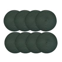 Jogo Americano Redondo 8 Lugares Fresno Espiral Verde Militar Sousplat PP 39cm Lyor