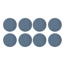 Jogo Americano Redondo 8 Unidades 38Cm Azul