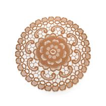 Jogo Americano Redondo de Plástico Flor Rosê 38 cm F01 - D'Rossi Jogo Americano Redondo de Plástico Flor Rosê 38 cm F01 - D'Rossi