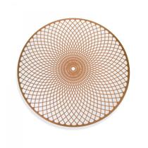 Jogo Americano Redondo de Plástico Mandala Rosê 38cm Jogo Americano Redondo de Plástico Mandala Rosê 38cm