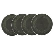 Jogo Americano Redondo Entrelaçado - 4 Unidades - Musgo Jogo Americano Redondo Entrelaçado - 4 Unidades - Musgo