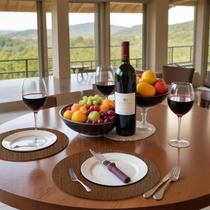 Jogo Americano Redondo Sisal Avelã 6 Peças com Porta Copos Mesa Posta Decoração Sousplat