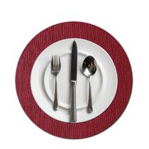 Jogo Americano Redondo Sisal Cereja 12un com Porta Copos