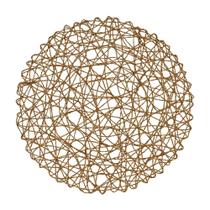 Jogo Americano Redondo Vizapi 38cm Trama Marrom Amendoa