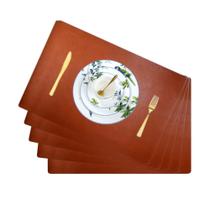 Jogo Americano Retangular 12 Lugares - Mesa Posta - couro