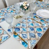 Jogo Americano Retangular 12 Lugares - Mesa Posta - Of Praia