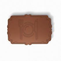 Jogo Americano Retangular 2 lugares material sintético Impermeável 42x29cm c/ Contorno Talheres