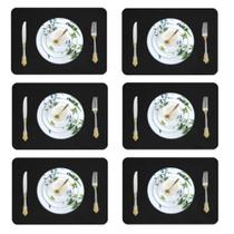 Jogo Americano Retangular 24 Lugares - Mesa Posta - couro