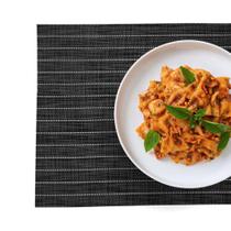 Jogo Americano Retangular 4 Unidades 45 X 30Cm Cinza