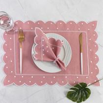 Jogo Americano Retangular Bordado 12 Peças