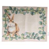 Jogo Americano Retangular - Coelho de Páscoa - 46x36cm - 1 unidade - Rizzo Jogo Americano Retangular - Coelho de Páscoa - 46x36cm - 1 unidade - Rizzo
