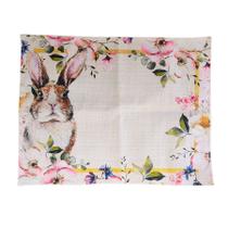 Jogo Americano Retangular - Coelho Rosas - 46x36cm - 1 unidade - Rizzo Jogo Americano Retangular - Coelho Rosas - 46x36cm - 1 unidade - Rizzo
