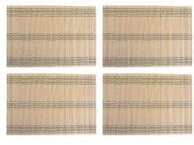 Jogo Americano Retangular de Bambu 30x44cm - Jolitex Ternille 4 Peças Jogo Americano Retangular de Bambu 30x44cm - Jolitex Ternille 4 Peças