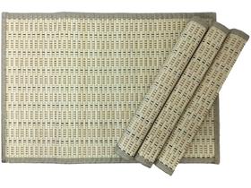 Jogo Americano Retangular de Bambu 30x45cm - Niazitex Acre 4 Peças