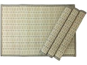 Jogo Americano Retangular de Bambu 30x45cm - Niazitex Acre 4 Peças Jogo Americano Retangular de Bambu 30x45cm - Niazitex Acre 4 Peças
