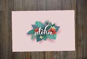 Jogo Americano Retangular Neoprene Aloha