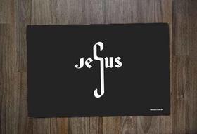 Jogo Americano Retangular Neoprene Jesus Letras Jogo Americano Retangular Neoprene Jesus Letras
