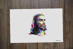 Jogo Americano Retangular Neoprene Jesus Pop Art Jogo Americano Retangular Neoprene Jesus Pop Art