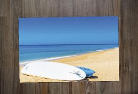 Jogo Americano Retangular Neoprene Pranchas na Areia Jogo Americano Retangular Neoprene Pranchas na Areia