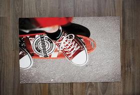 Jogo Americano Retangular Neoprene Skate SK8 Skateboarding