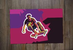 Jogo Americano Retangular Neoprene Skate SK8 Skateboarding