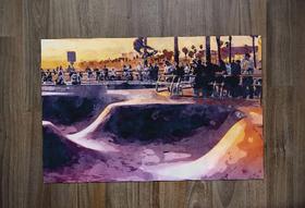 Jogo Americano Retangular Neoprene Skate SK8 Skateboarding