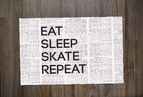 Jogo Americano Retangular Neoprene Skate SK8 Skateboarding