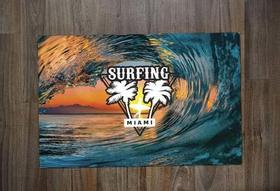 Jogo Americano Retangular Neoprene Surf Onda Miami