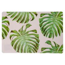 Jogo Americano Retangular Vizapi 26x40cm Folhas Verde Branco