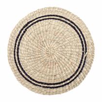 Jogo Americano Seagrass 38cm Faixa Preto Rafimex Jogo Americano Seagrass 38cm Faixa Preto Rafimex