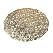 Jogo Americano Sousplat Mesa Posta Jantar Descanso Prato Vazado Dourado Decoração Cozinha Ofertas Presente 37cm 10pçs