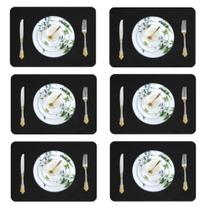 Jogo Americano Sousplat Retangular 2 Peças Limpa Facil Couro