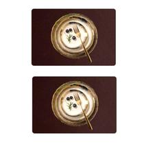 Jogo Americano Sousplat Retangular 24 pçs Limpa Facil couro