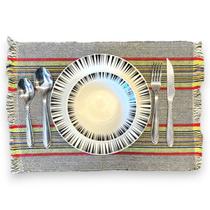 Jogo Americano Sousplats Retangular Tear Artesanal Mesa Posta Kit 7 Peças