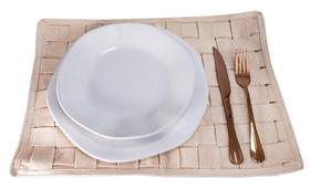 Jogo americano trançado cru